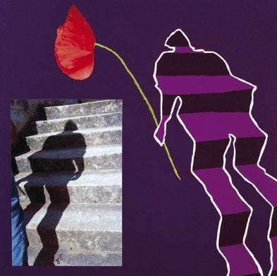 Jeanine GUILLAUME, dite Jaja (Née en 1951)
Ombre 58. La Lanterne Acrylique sur toile et infographie. Signée en bas à gauche. Datée au dos «2006», resignée et titrée. 50 x 50 cm