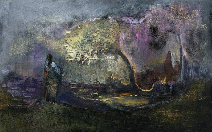 Lucila VISO [argentine] (Née en 1950)
L'Ame du jardin Huile sur toile. Signée et titrée au dos. 38 x 61 cm