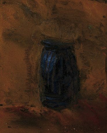Serge TENEZE (Né en 1953)
Le vase du Canon Huile sur toile. Signée en bas à droite. 41 x 33 cm