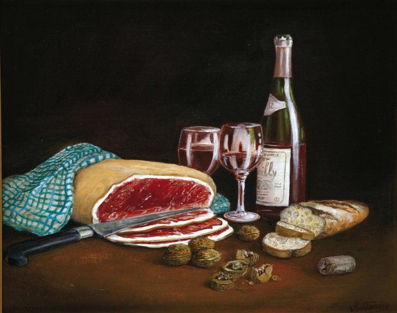 Michel FARINE (Né en 1943)
Nature morte Huile sur carton. Signée en bas à droite. Encadrée. 32 x 40 cm