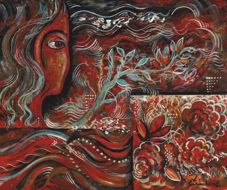 Christian EPRINCHARD (Né en 1946)
Renaissance de l'espoir Huile et feuilles d'argent sur carton à chassis. Signée en bas à droite. Datée au dos «2008» et titrée. 46 x 55 cm