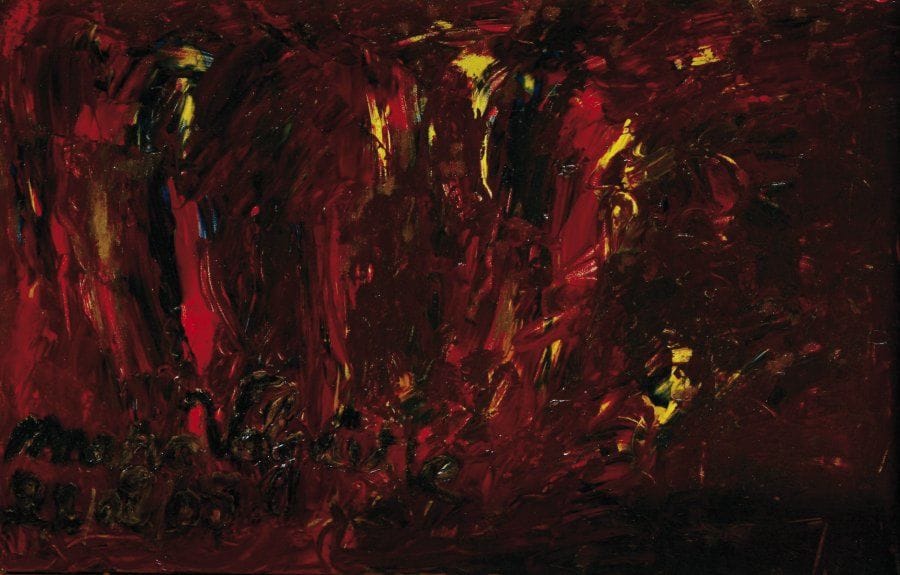 Marc VALGAIRE (Né en 1944)
Sans titre Huile sur bois. Signée et datée «22 02 05» en bas à gauche. 26 x 40 cm