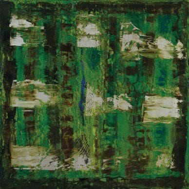 Sandrine JARROSSON (Née en 1960)
Sans titre Huile sur toile. Monogrammée en bas à gauche. Signée au dos et datée «Avril 2007». 60 x 60 cm