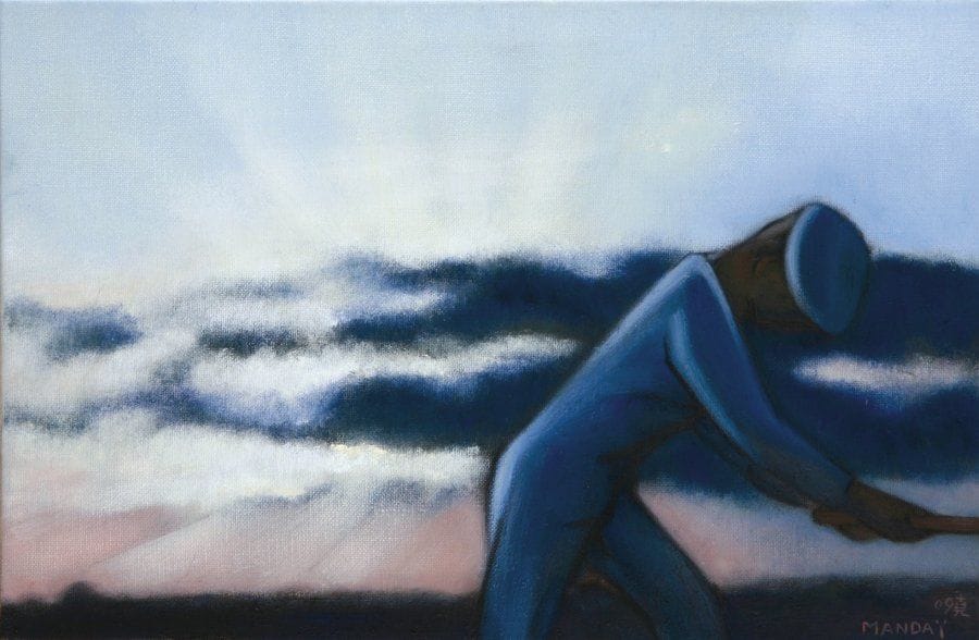 Takashi MANDAI (Né en 1947)
Fin de jour Huile sur toile. Signée et datée «09» en bas à droite. Signée au dos, datée et située «Savigny le Temple». Encadrée. 27 x 41 cm