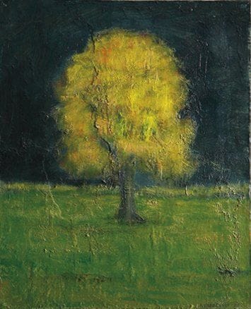 Albert HADJIGANEV [bulgare] (Né en 1954)
Automne Huile sur toile. Signée et datée «05» en bas à droite. Datée au dos «2005», signée et titrée. Encadrée. 75 x 61 cm