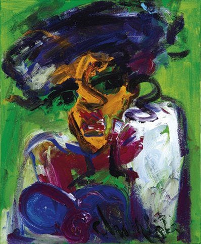 Mashi CHANGIZI [iranienne] (Née en 1951)
Matador Toile. Signée en bas à droite. Titrée au dos et resignée. 61 x 50 cm