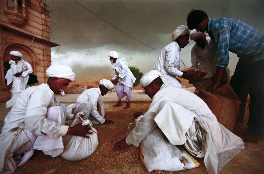 Franck VOGEL (Né en 1977)
Sans titre Photographie en couleur. Signée et datée «2008» en bas à droite et au dos. Mention au dos «Photographie issue du reportage pour GEO sur les Bishnoïs, écologistes depuis le XVe siècle. Rajasthan, Inde». 49 x 61 cm Reportage sélectionné pour le numéro des 40 ans de GEO.