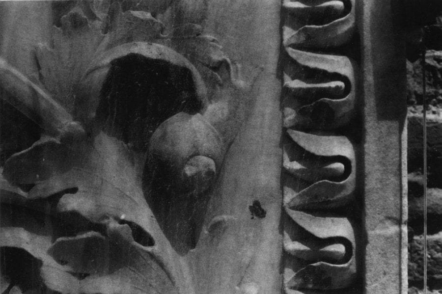 Colette PORTAL (Née en 1936)
Prise de vie Photographie noir et blanc, tirage argentique numéroté 1/9. Signé en bas à droite. Cachet d'artiste. Daté au dos «été 1996», titré et situé «Pompéi». Encadré. 30 x 40 cm