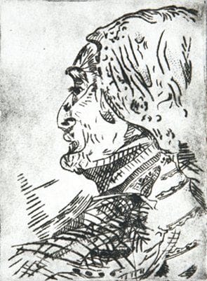 A.M.PAGAU (Né en 1948)
La Femme Estampe. Epreuve d'artiste. Signée en bas à droite et titrée en bas au milieu. Resignée au dos. 25 x 17 cm