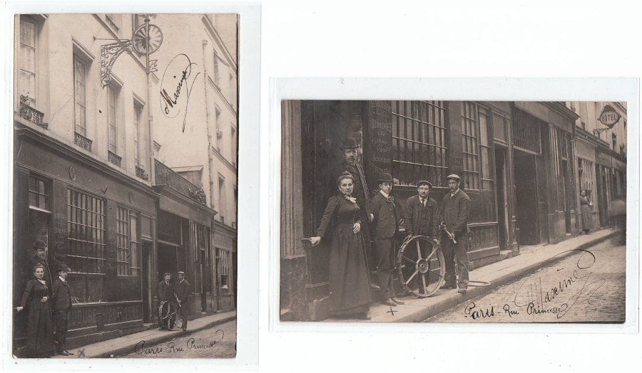PARIS : lot de 2 cartes photo de la rue Princesse ( magasin ) - V - TBE
