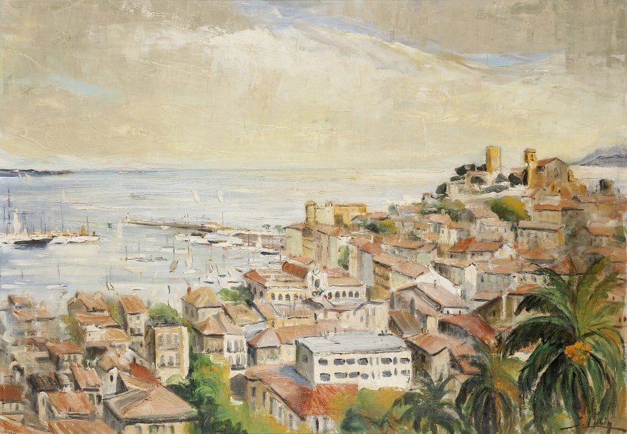 Serge LUBIN (1916-1985.)
La ville du Canet Huile sur toile. Signée en bas à droite 65 x 92 cm 