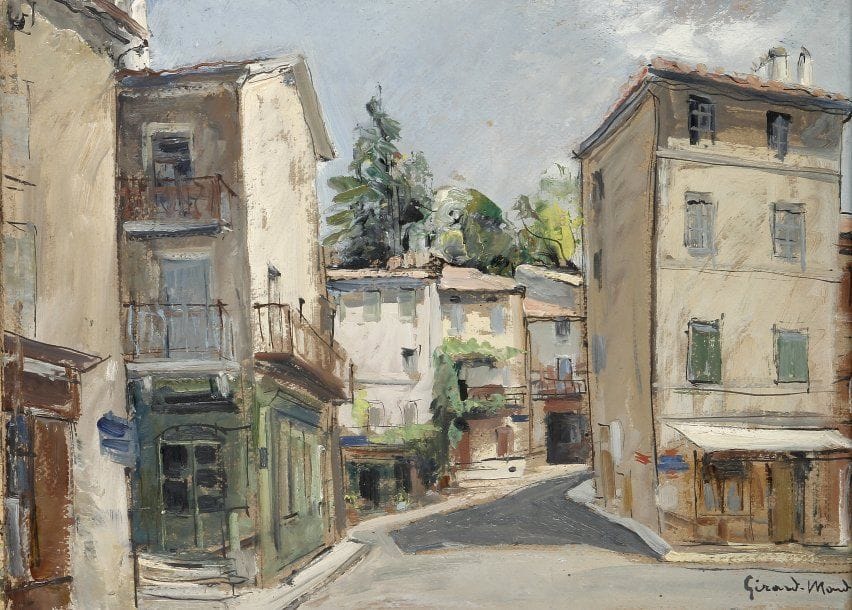 Girard Edmond-Emile dit GIRARD-MOND (1892-?)
Au haut d'Ucel. Huile sur carton. Signée en bas à droite et titrée au dos. 24.50 x 33.50 cm 