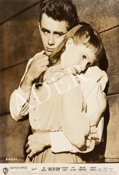 East of Eden (A l'Est d'Eden), 1955. De Elia Kazan, avec James Dean et Julie Harris. Quatre épreuves d'exploitation d'époque et un contretype.