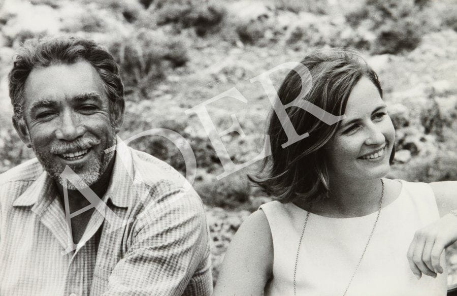 Alexis Zorbas (Zorba le Grec), 1964. De Mihalis Kakogiannis, avec Anthony Quinn et Pia Lindström. Cinq épreuves argentiques d'époque et un contretype d'époque. Tampon Universal Photo aux versos. Formats : 24 x 18 cm et 30 x 20 cm.