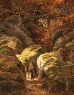Gustave COURBET (environnement)
La gorge au loup. Huile sur toile. Porte la signature G. COURBET en bas à droite. Restaurations. 32 x 40,5 cm. Sera publié dans le prochain volume à paraître du catalogue raisonné de Gustave Courbet, sous la direction de Jean-Jacques Fernier et publié par le Wildenstein Institute