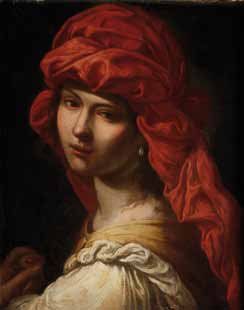 Ecole VENITIENNE du XVIIe siècle
Femme aux bijoux. Toile. 59 x 46,5 cm. Restaurations