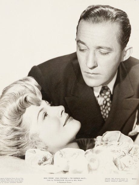 Bing Crosby dans The emperor Waltz (1948), Country girl (1954) et Hight time (1960). 11 épreuves d'exploitation et trois épreuves argentiques d'époque. Formats : de 16,5 x 21,5 à 21,5 x 28 cm.