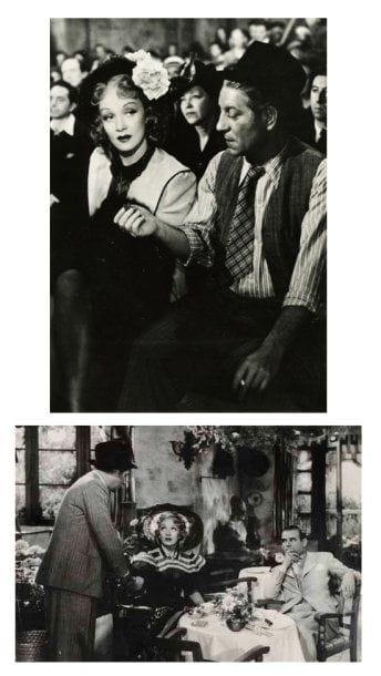 Martin Roumagnac, 1946. De Georges Lacombe, avec Jean Gabin et Marlène Dietrich. Cinq épreuves argentiques d'époque par Paul Ronald et divers. Formats : 18 x 13 cm et 30 x 21,5 cm.