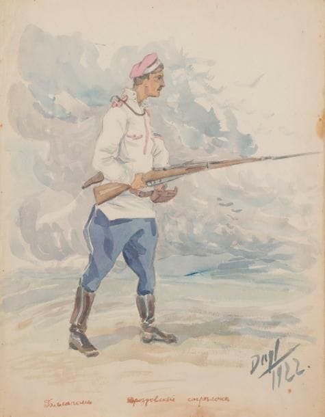 Tirailleur du régiment Drozdovski.

Стрелок Дроздовского полка.