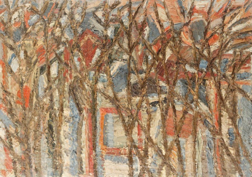 Claude JOUHANNEAU
Paysage aux arbres, circa 1967. Huile sur toile. Non signée. 66 x 93 cm