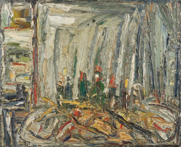 Claude JOUHANNEAU
Nature morte, 1986. Huile et sable sur toile. Signée en bas à droite. Signée, titrée et datée au dos. 50 x 61 cm
