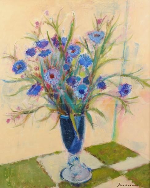 Masaaki KUWAHARA (né en 1927)
Vase de fleurs - Venise, Canal et arcades - Le Pont du village, 1992
3 huiles sur toile.
Signées en bas à droite.
L’une titrée en japonais au dos.
65 x 54 cm - 54 x 65 cm - 50 x 61 cm