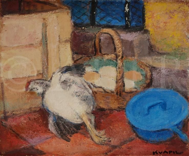 Charles KVAPIL (1884-1958)
Nature morte
Huile sur toile.
Signée en bas à droite.
(Petits manques).
46 x 55 cm