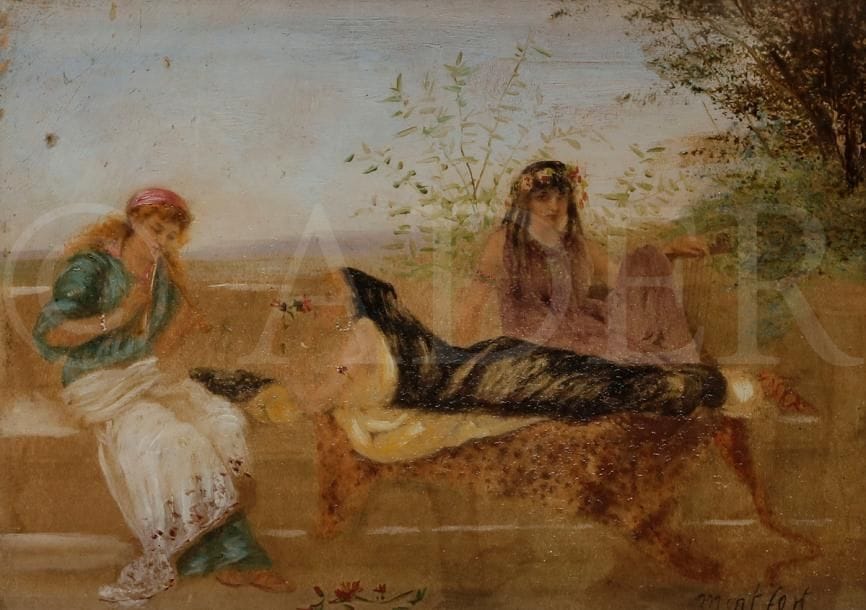 Antoine Alphonse MONTFORT (1802-1884)
Trois femmes
Huile sur panneau.
Signée en bas à droite.
11 x 14 cm