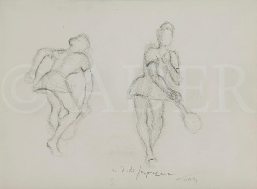 André DUNOYER DE SEGONZAC (1884-1974)
Tennis Woman
Mine de plomb.
Signée en bas à droite.
14 x 19 cm