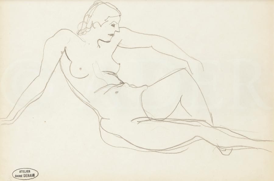André DERAIN (1880-1954)
Femme nue assise
Dessin à la mine de plomb.
Porte le cachet de l’atelier en bas à gauche.
15.5 x 23 cm