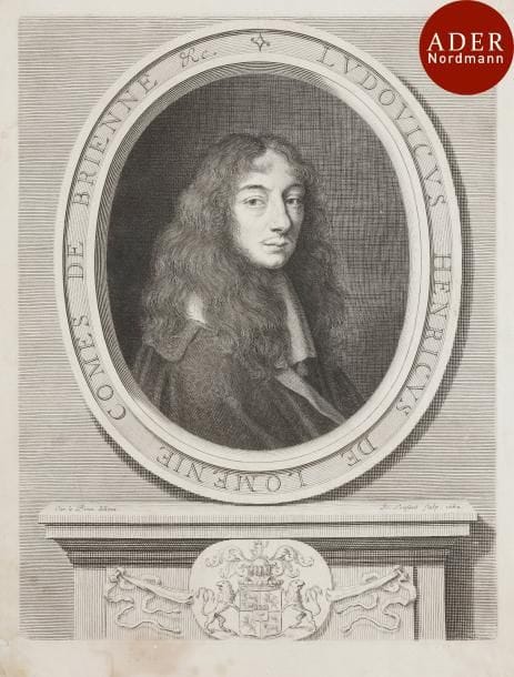 Jean Lenfant (c. 1615-1674)
 Portrait de Louis Henri de Loménie, comte de Brienne. 1662. Gravé d’après Le Brun. 276 x 357. Belle épreuve collée par les angles sur vélin. Petite auréole rousse en pied. Accidents dans l’angle inférieur gauche. Belles marges.