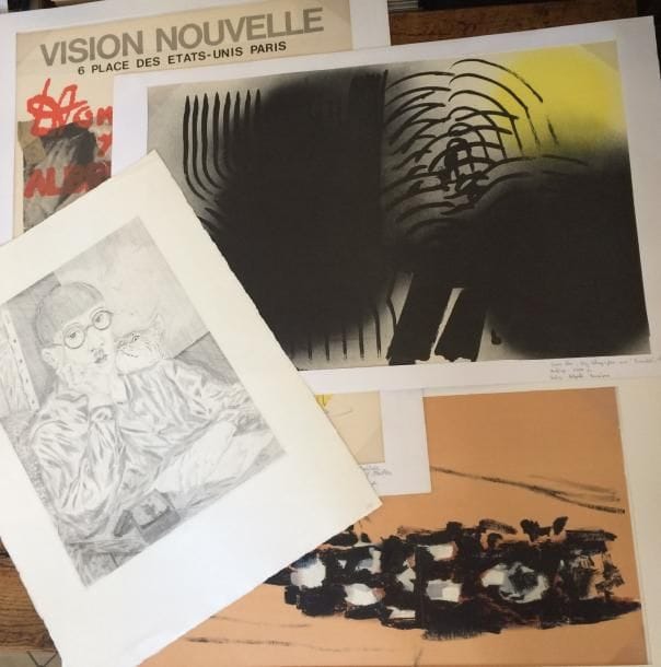 Divers
 Un fort lot d’estampes contemporaines dont Foujita (Portrait de l’artiste, eau-forte, tirage de la Chalcographie du Louvre), Hartung, Nilsson, Ubac, Wunderlich, d’après Dalí, Dufy, etc. Eau-forte ; lithographie. Très belles épreuves, la plupart signées. Toutes marges. Ens. 15 p. 