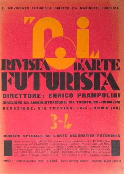 [REVUE].
Noi. Rivista d’Arte Futurista. Direttore Enrico Prampolini.
Rome, 1923-1925. — 10 numéros en 4 fascicules in-4, 346 x 245. Agrafés, couvertures imprimées.

Ensemble des numéros 3 / 4 et 5 de 1923, 6 / 7 / 8 / 9 de 1924 et 10 / 11 / 12 de 1925 de la seconde série de la revue futuriste italienne Noi publiée par le mouvement futuriste dirigé par Marinetti.
Collaboration de Marinetti, Vittorio Orazi, Gino Gori, Antonio Angermayer, Herwart Walden, Enrico Prampolini, etc. pour les textes et de Marchi, Marasco, Picasso, Léger, Survage, Marcoussis, Kiesler, etc. pour les illustrations.
Le numéro triple 10 / 11 / 12, entièrement en français, est consacré aux peintres futuristes Balla, Depero et Prampolini participant à l’exposition internationale des arts décoratifs au Grand Palais à Paris.

Exemplaires bien conservés dans l’ensemble malgré des traces d’insolation à 3 des 4 fascicules. Les deux plats de couverture du dernier fascicule sont désolidarisés et on note une découpure dans la marge inférieure du premier feuillet du même fascicule, sans atteinte au texte. 