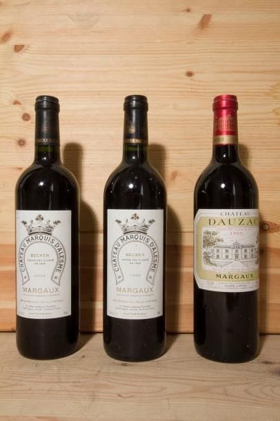 1 B, CHÂTEAU DAUZAC, GCC5 Margaux, 1999.{CR}1 B, CHÂTEAU MARQUIS D'ALESME BECKER, GCC3 Margaux, 2004.{CR}1 B, CHÂTEAU MARQUIS D'ALESME BECKER, GCC3 Margaux, 1999.