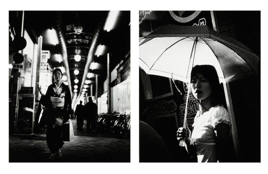 Lee Motoki (né en 1965)
Japon, 2006-2007. Huit épreuves argentiques d'époque, signées, datées et numérotées 1/10 à la mine de plomb aux versos. 60,5 x 50,5 cm avec les marges. Superbe reportage de rue sur le Japon contemporain.
