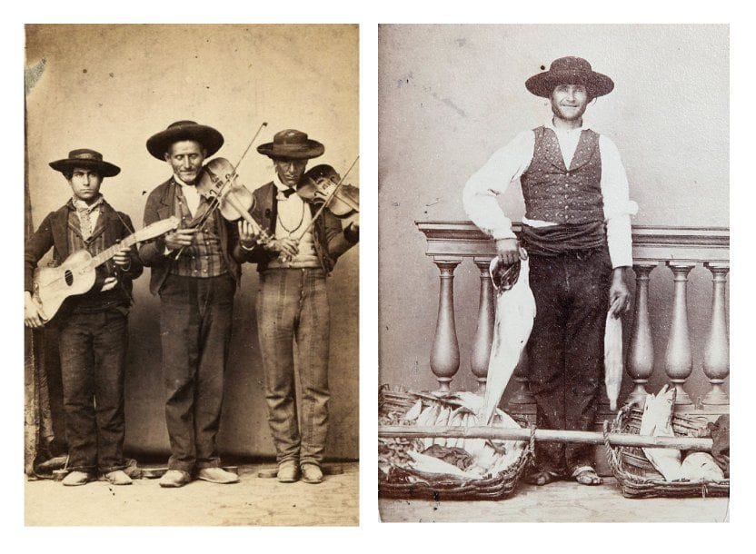 Portugal, c. 1870-1880
Lisbonne. Madère. Petits métiers. Album contenant 50 cartes de visite (épreuves sur papier albuminé, montées sur carton. 9 x 5,5 cm) par divers photographes (J. Silveira, Lisbonne ; F. Rocchini, Lisbonne ; A. Fillon, Lisbonne ; Camacho, Madère).