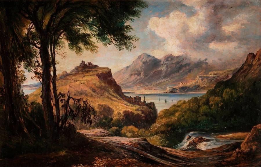 Gonsalvo CARELLI (Naples 1818 - 1900)
Vue du château de Salerno
Vue du Mont Soratte
Paire de panneaux
23 x 35 cm
L’un, signé en bas à droite : Gonsalvo Carelli
L’autre, signé en bas à droite : Gonsalvo Carelli
Au revers du panneau, description et dates :
Veduti del Monte Soratte visto / dal Valloni di Civita Castellana / Fortezza dei … Romani / Dipinto di goncalvo Carelli di anni 81 / Napoli 1899
Au revers de l’autre panneau :
Veduta di castello di salerno / guardando la castiera di … Amalfi / visti dal Vallone del Fiume Irno / Dipinto di Goncalvo Carelli di anni 81 / mil 1899 napoli