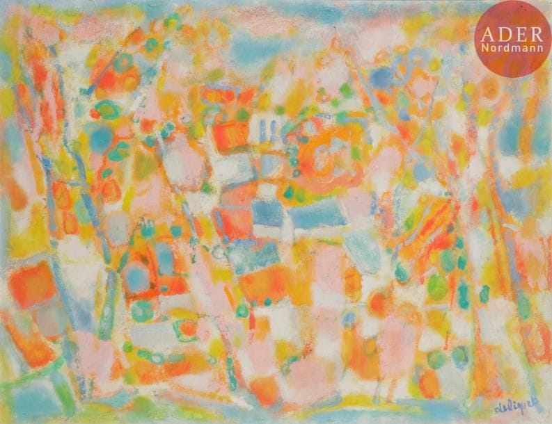 Raymond DELIQUET (1908-?)
Paysage d’Ecouen, 1964
Huile sur toile.
Signée en bas à droite.
50 x 65 cm
