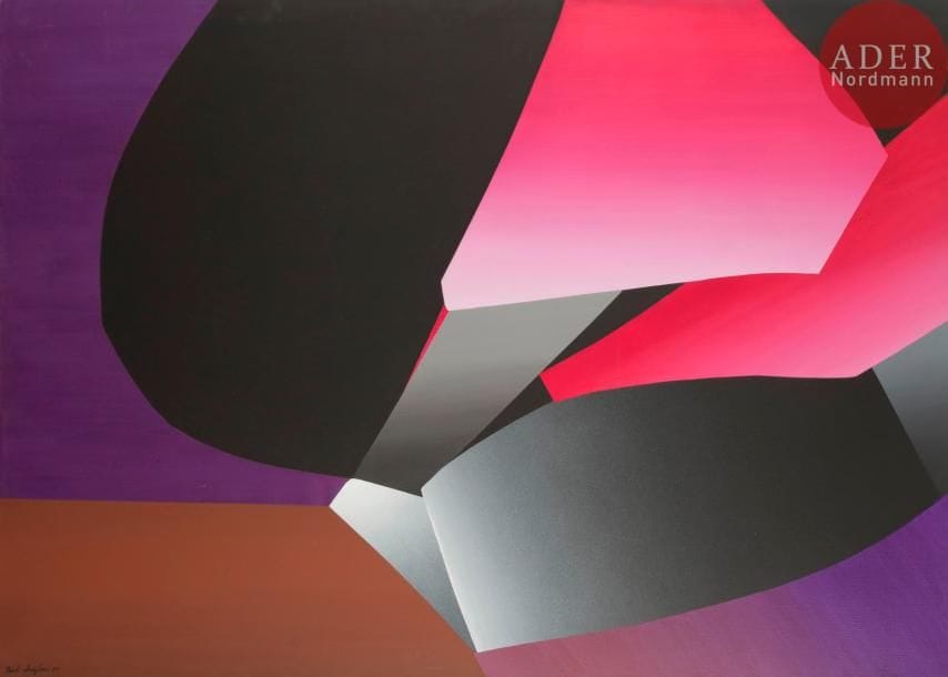 Paul Shusaku FOUJINO (1925-1982)
Composition, 1980
Huile sur toile.
Signée et datée en bas à gauche.
120 x 170 cm
