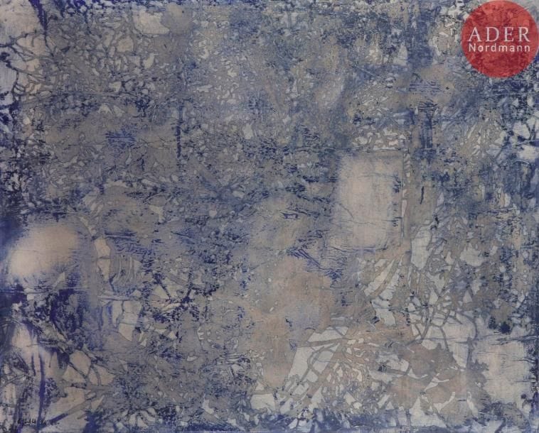 Jean-Pierre LE BOUL’CH (1940-2001)
Peaux de peinture n°9, 1984-86
Acrylique et collage sur toile.
Signée et datée en bas à gauche.
Signée, datée et titrée au dos.
114 x 146 cm