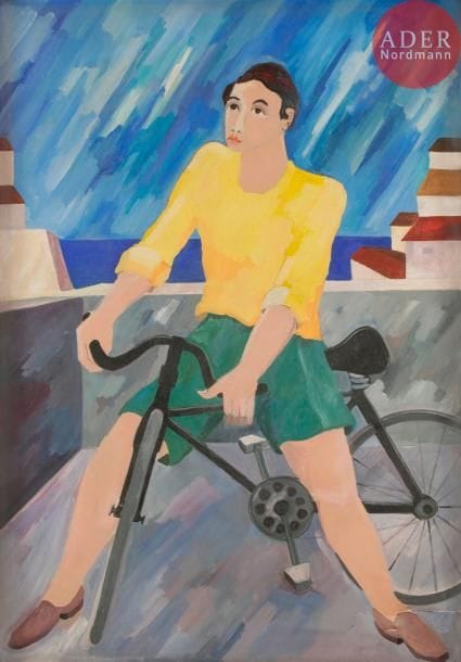 Alain JOFRE (XXe siècle)
Le Rêve bleu
Huile sur toile.
(Accident).
125 x 88 cm