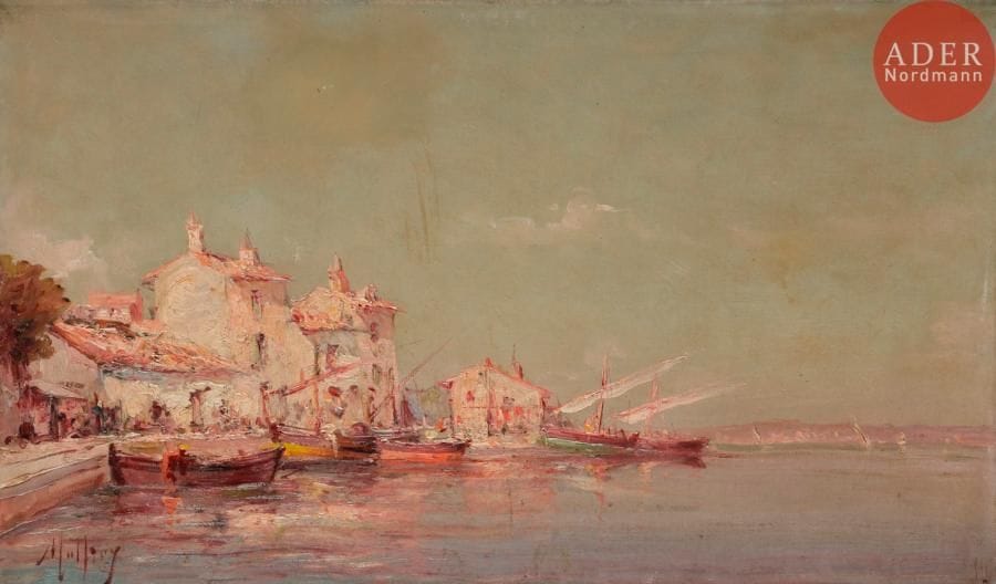 Charles MALFROY (1862-1918)
Les Martigues
Huile sur toile.
Signée en bas à gauche.
33 x 55 cm