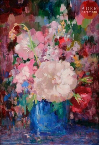 Jean Adrien MERCIER (1899-1995)
Bouquet de pivoines
Huile sur isorel.
Signée en bas à gauche.
41 x 27 cm