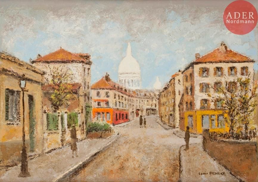 Louis PEYRAT (1911-1999)
Paris, Montmartre, rue Norvins
Huile sur panneau.
Signée en bas à droite.
Située au dos.
44 x 62.5 cm
