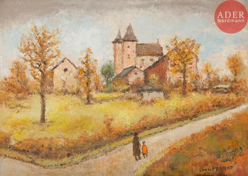 Louis PEYRAT (1911-1999)
Paysage
Huile sur panneau.
Signée en bas à droite.
Titrée au dos.
31 x 44 cm