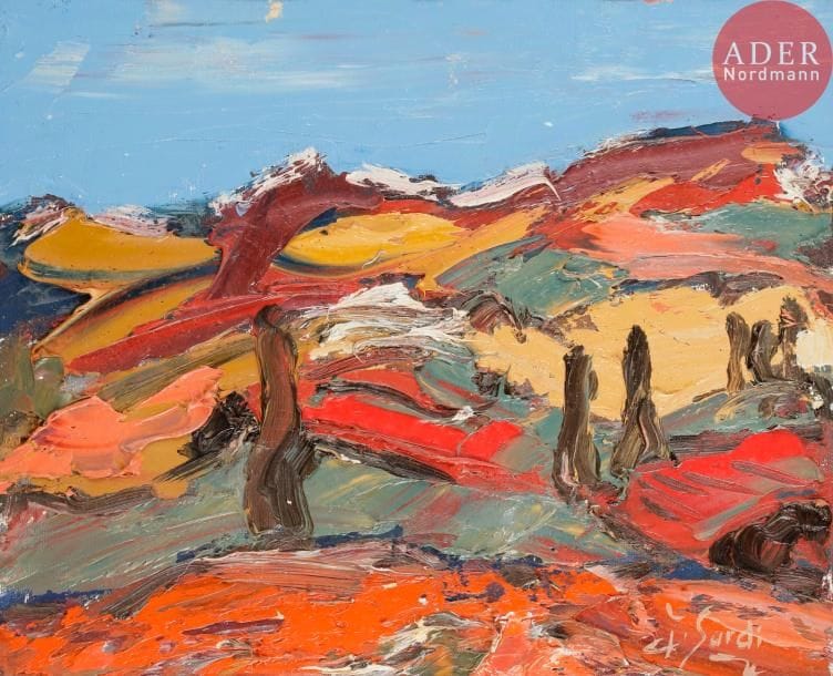 Jean SARDI (né en 1947)
Nature sauvage
Huile sur toile.
Signée en bas à droite.
Signée et titrée au dos.
33 x 41 cm