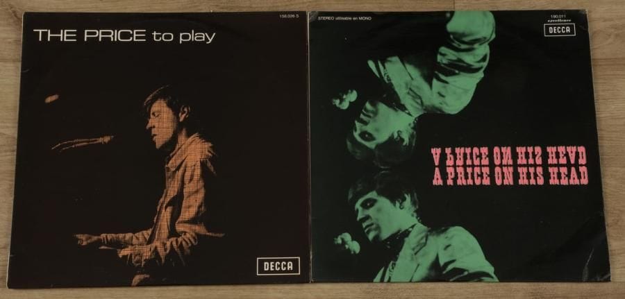 THE ALAN PRICE SET
« The Price to Play » Decca 158,026 France 1967 + « A Price On His Head » Decca 158,026 France 1967. 31 x 31 cm - 12 x 12 inches 