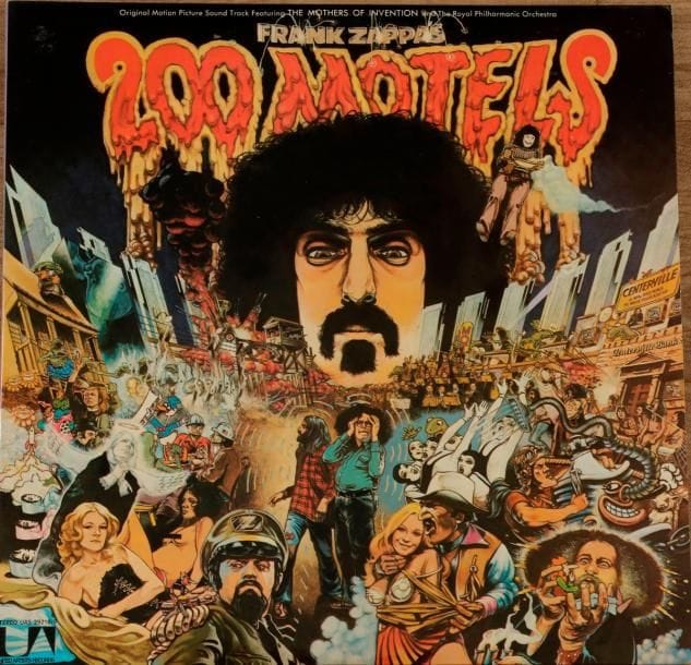 FRANK ZAPPA
« 200 Motels » UAS 29 218/9 France 1971. 31 x 31 cm - 12 x 12 inches Inclus livret + Poster