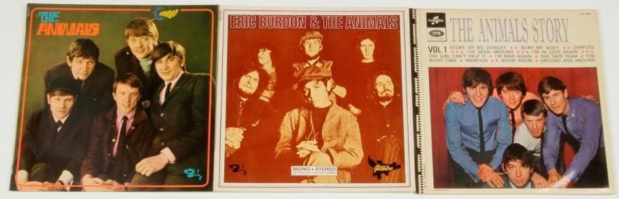 THE ANIMALS
Lot de 3 disques années 60. 31 x 31 cm - 12 x 12 inches