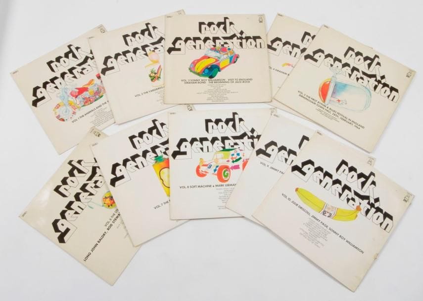 ROCK GENERATION
10 Volumes, BYG records. France 1972. 31 x 31 cm - 12 x 12 inches